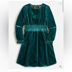 Crewcuts Teal Velvet Kids Dress